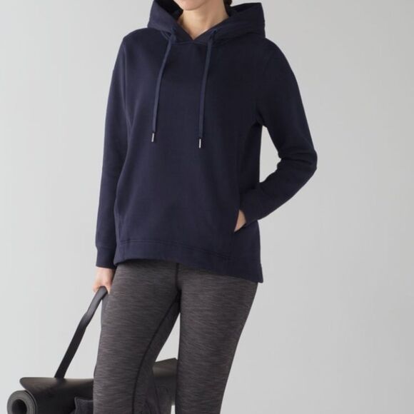 Lululemon navy blue Pullover hooded sweatshirt size 2 - Picture 1 of 9